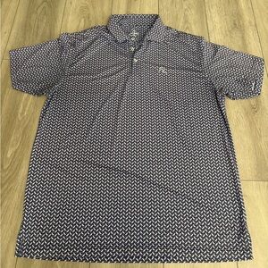 Rhoback Mens Performance Golf Polo Sz XL Golden Doodle Dog Puppy Print